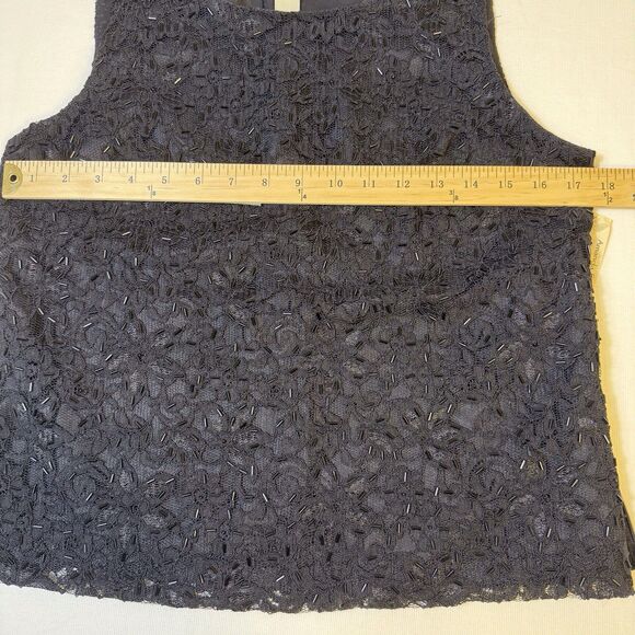 AMANDA SMITH Size 10 Tank Top Beaded Lace Black Cocktail Wedding Evening NWT - Picture 7 of 11